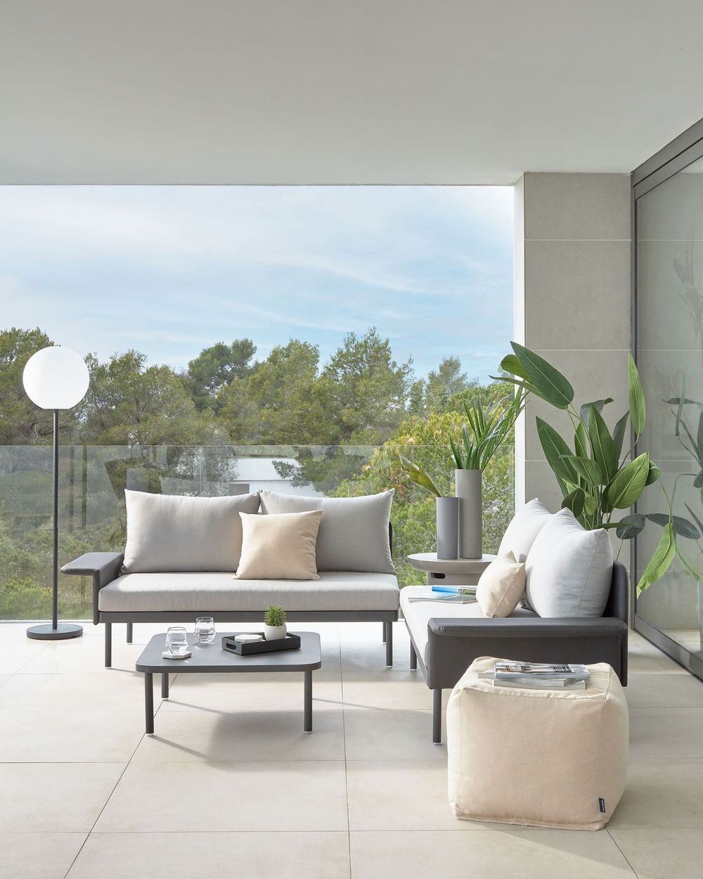 Loungeset aluminium ZALTANA - Wit KAV S794R02