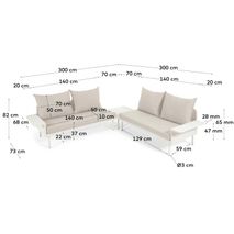 Loungeset aluminium ZALTANA - Wit KAV S794R33