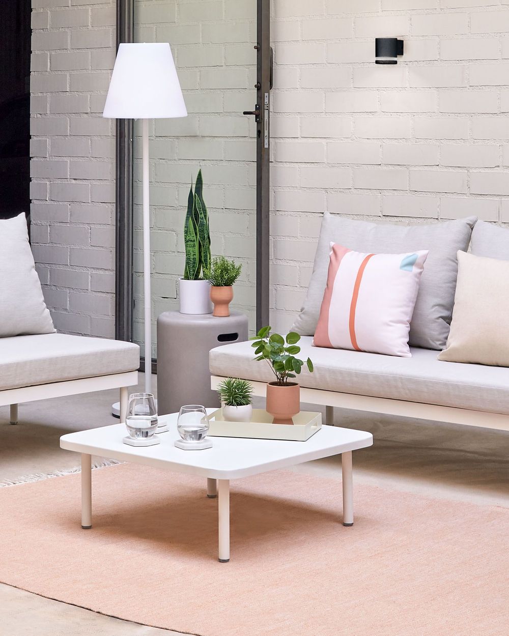 Loungeset aluminium ZALTANA - Wit KAV S794R33