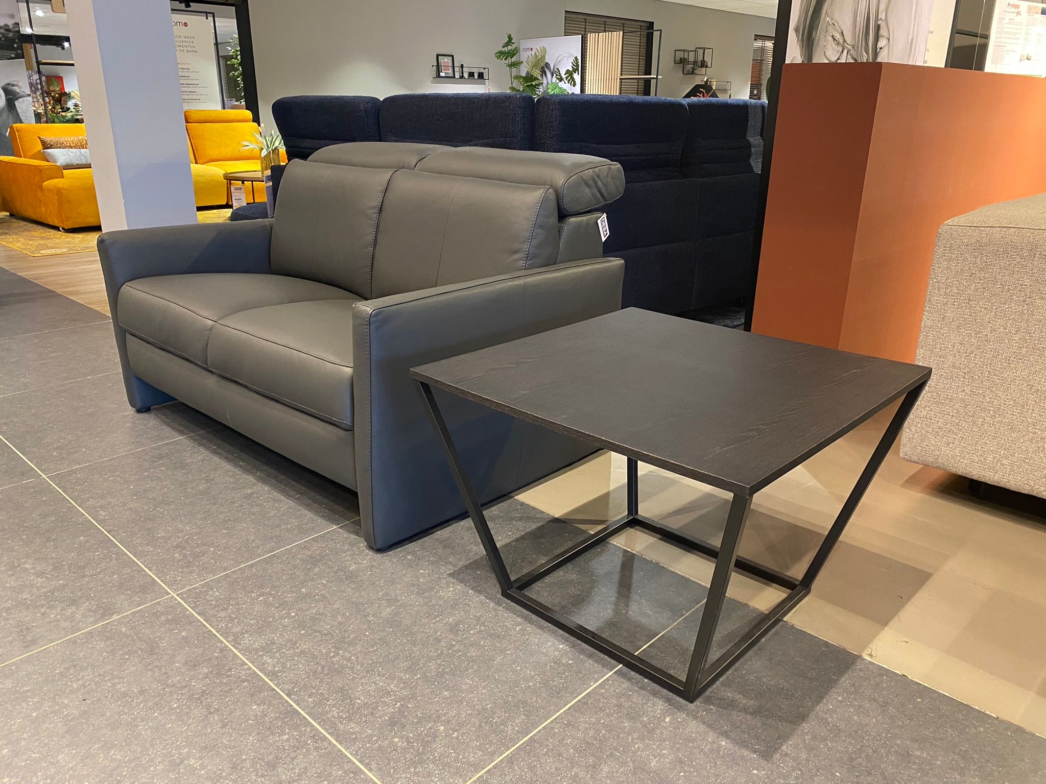 Salontafel / hoektafel PAPILLON - Zwart/Metaal