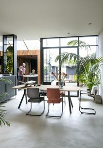 Tafel ARVADA ovaal/poten aan zijkant - Naturel XOO 40623NAT