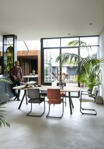 Tafel ARVADA ovaal/poten aan zijkant - Naturel XOO 40623NAT