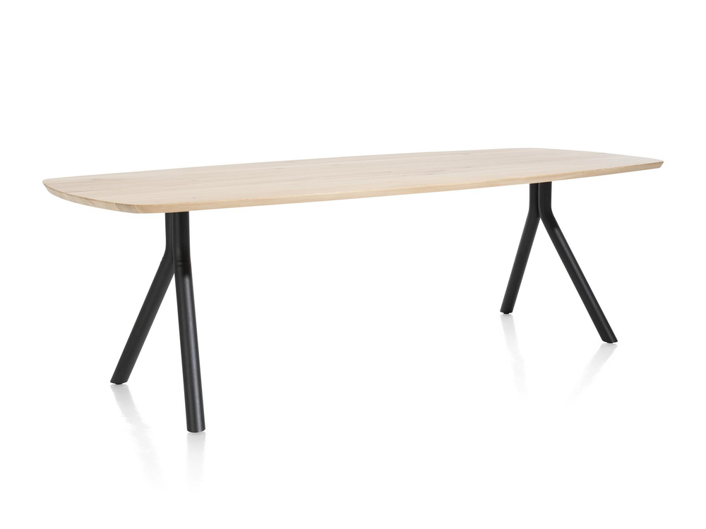 Tafel ARVADA ovaal/poten aan zijkant - Naturel XOO 40623NAT