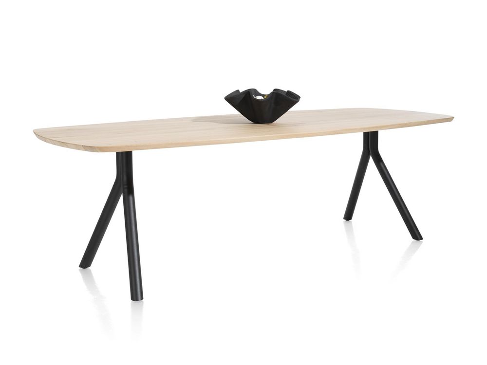 Tafel ARVADA ovaal/poten aan zijkant - Naturel XOO 40623NAT