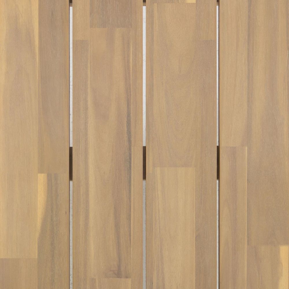 Ronde tuintafel CAILIN - Massief acacia/wit KAV CC6051M46