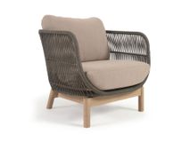 Loungestoel CATALINA - Beige/acaciahout KAV YG0193J19