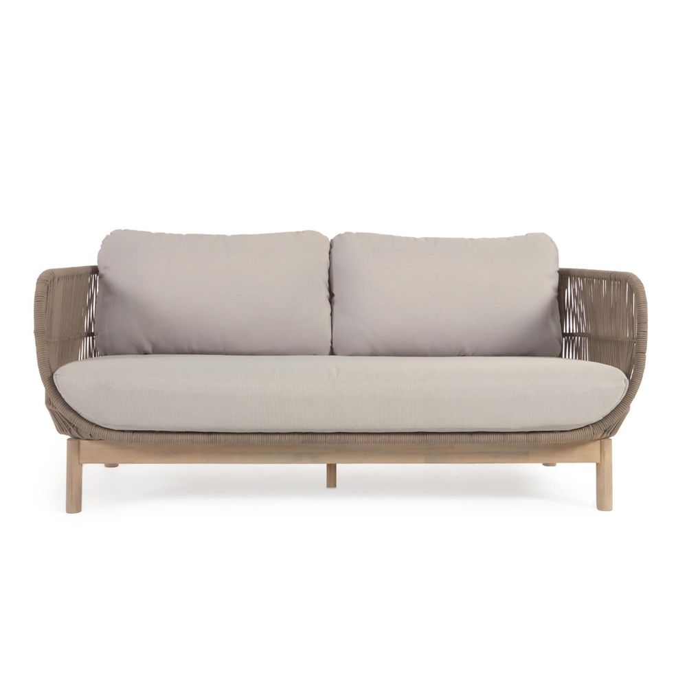 3-zit loungebank CATALINA - Beige/acaciahout KAV YG0195J12