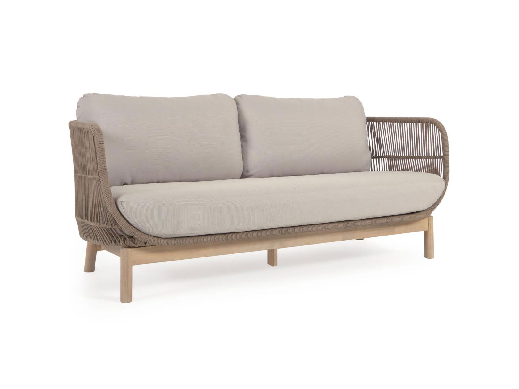 3-zit loungebank CATALINA - Beige/acaciahout