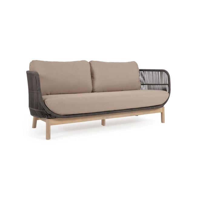 3-zit loungebank CATALINA - Beige/acaciahout