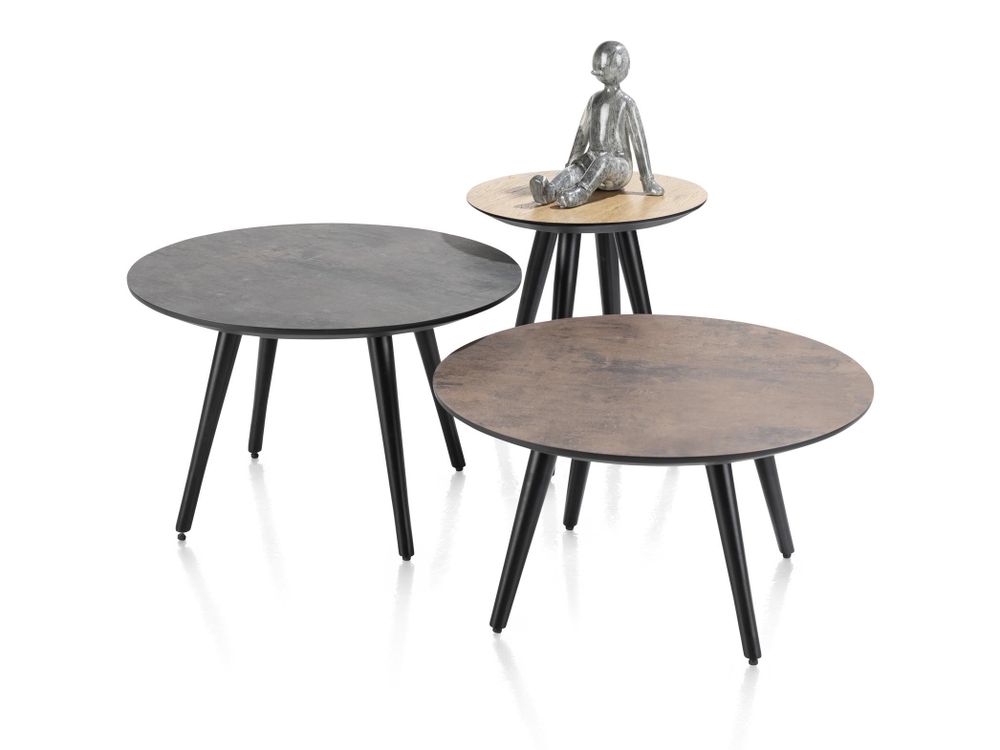 Salontafel rond 60 cm MAZE - Railway brown HEH 45937-ANT