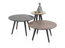 Salontafel rond 60 cm MAZE - Railway brown HEH 45937-ANT