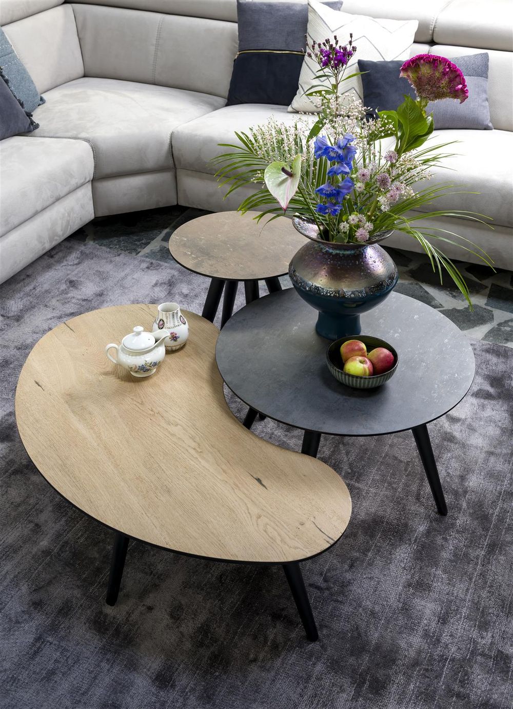 Salontafel MAZE - Niervormig - Roest HEH 45940-ROE