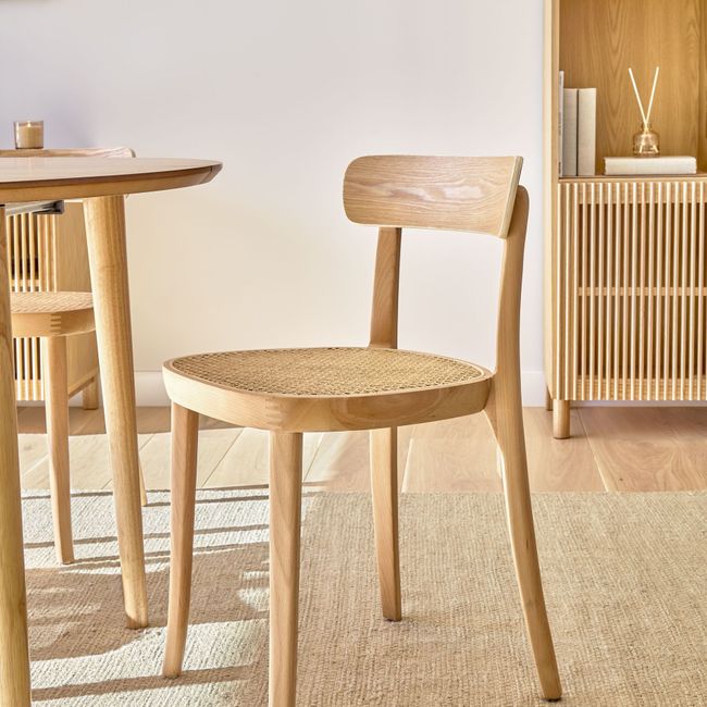 Eetkamerstoel ROMANE - Beuken- en essenfineer