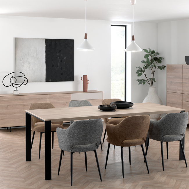 Dressoir FAMOUS groot - Fresh oak/ivory