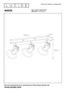 Plafondspot MADEE - zwart LCD179930330