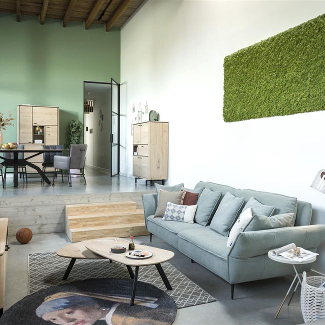 Eetkamertafel incl. spinpoot LIVADA - Natural lacq