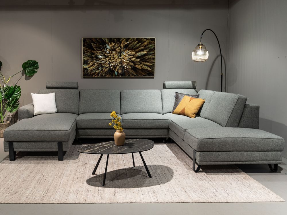 Salontafel MONTELLO - Keramiek met zwarte marmerlo XOO 45815ZWA