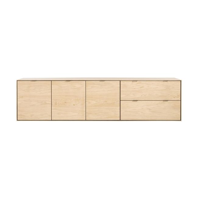 Dressoir 240 cm ELEMENTS 3 deuren/2 laden - Nature