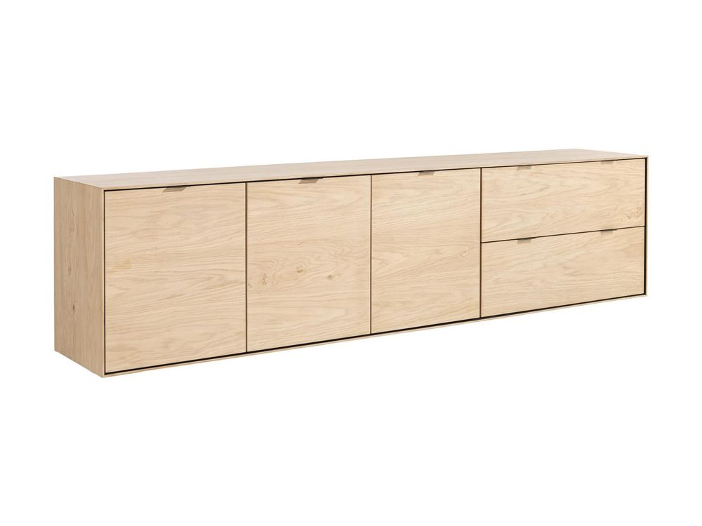 Dressoir 240 cm ELEMENTS 3 deuren/2 laden - Nature XOO 46120-NAT