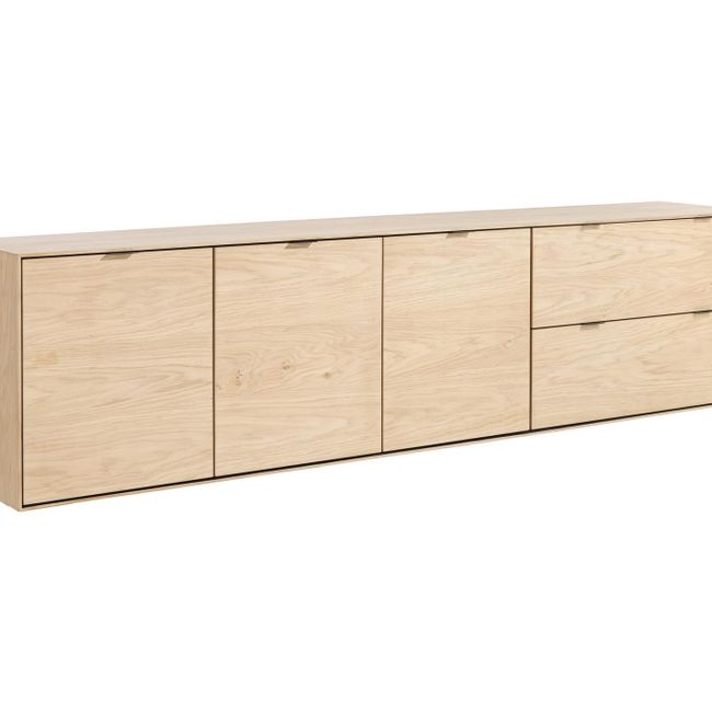 Dressoir 240 cm ELEMENTS 3 deuren/2 laden - Nature