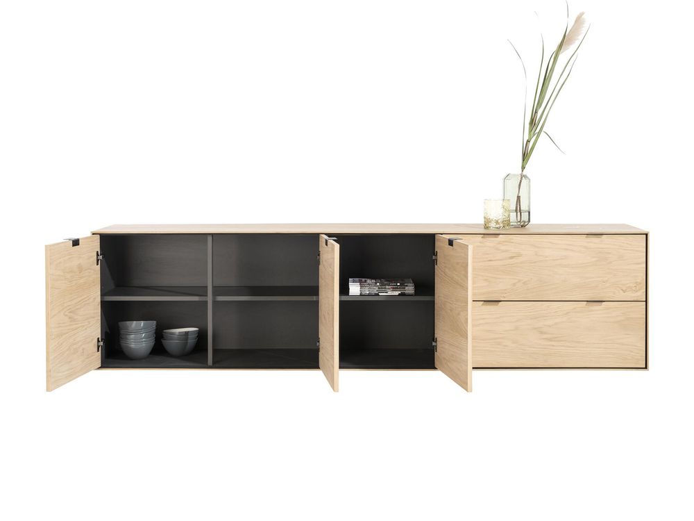 Dressoir 240 cm ELEMENTS 3 deuren/2 laden - Nature XOO 46120-NAT