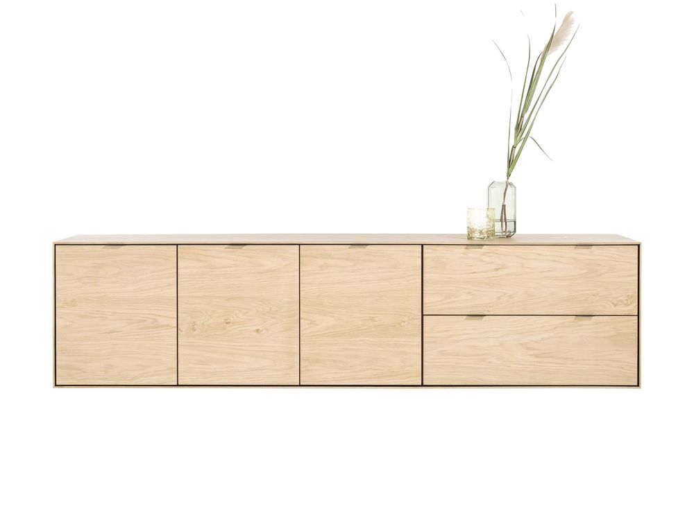 Dressoir 240 cm ELEMENTS 3 deuren/2 laden - Nature XOO 46120-NAT