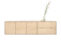 Dressoir 240 cm ELEMENTS 3 deuren/2 laden - Nature XOO 46120-NAT