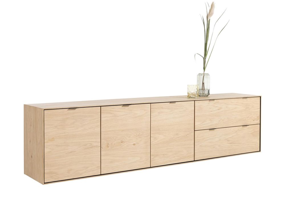 Dressoir 240 cm ELEMENTS 3 deuren/2 laden - Nature XOO 46120-NAT