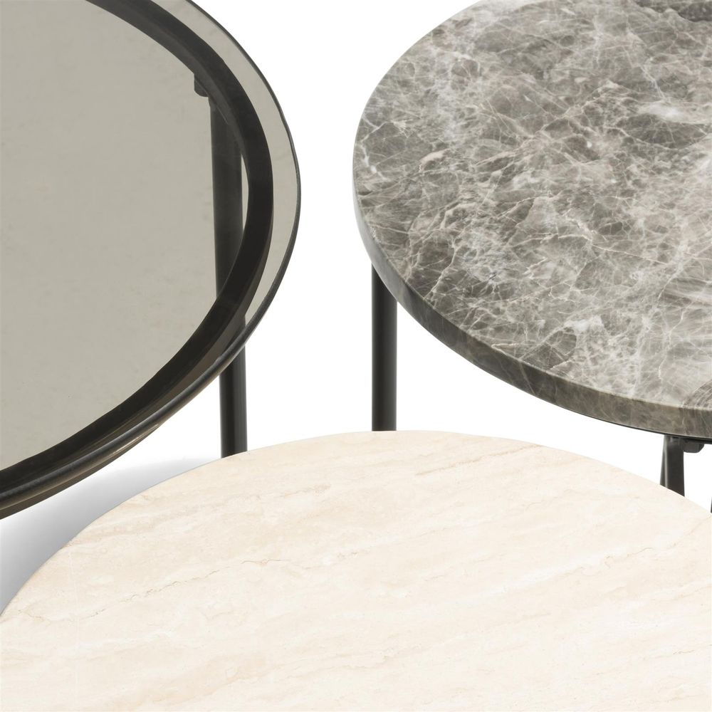 Bijzettafel NATHAN - Zwart CCM 47768ANT