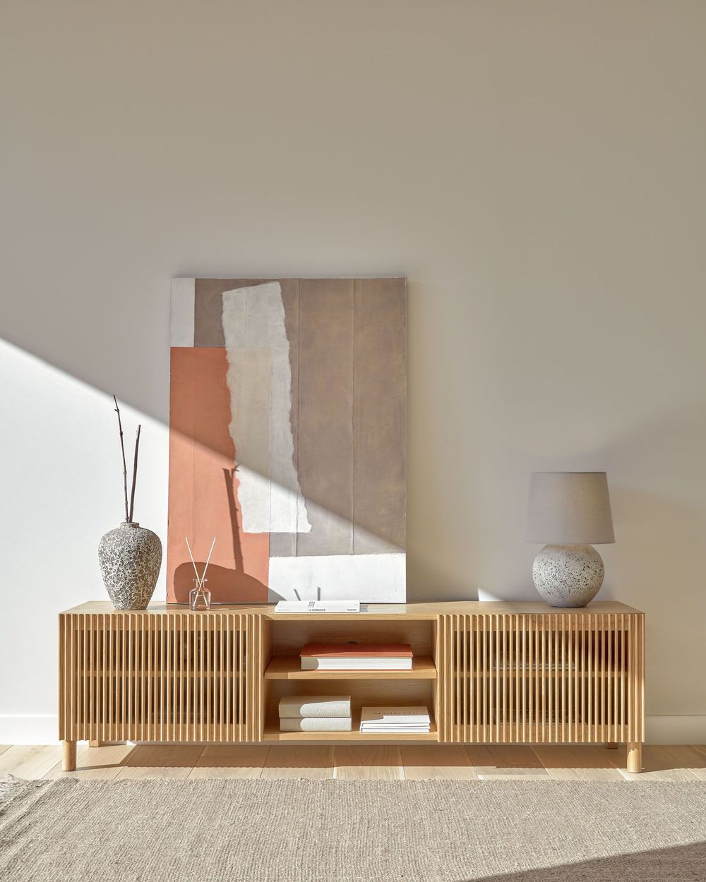 Tv-meubel BEYLA - Massief eikenhout KAV LH0355M40