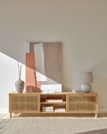 Tv-meubel BEYLA - Massief eikenhout KAV LH0355M40