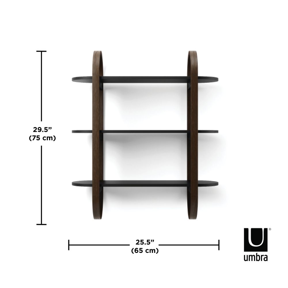 Wandplank BELLWOOD - Black walnut UBA 1016859-048