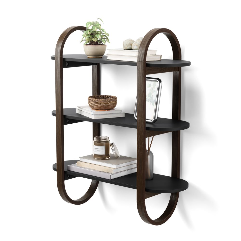 Wandplank BELLWOOD - Black walnut UBA 1016859-048