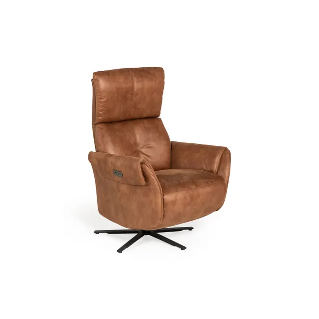 Elektrische relaxfauteuil DM - Cognac