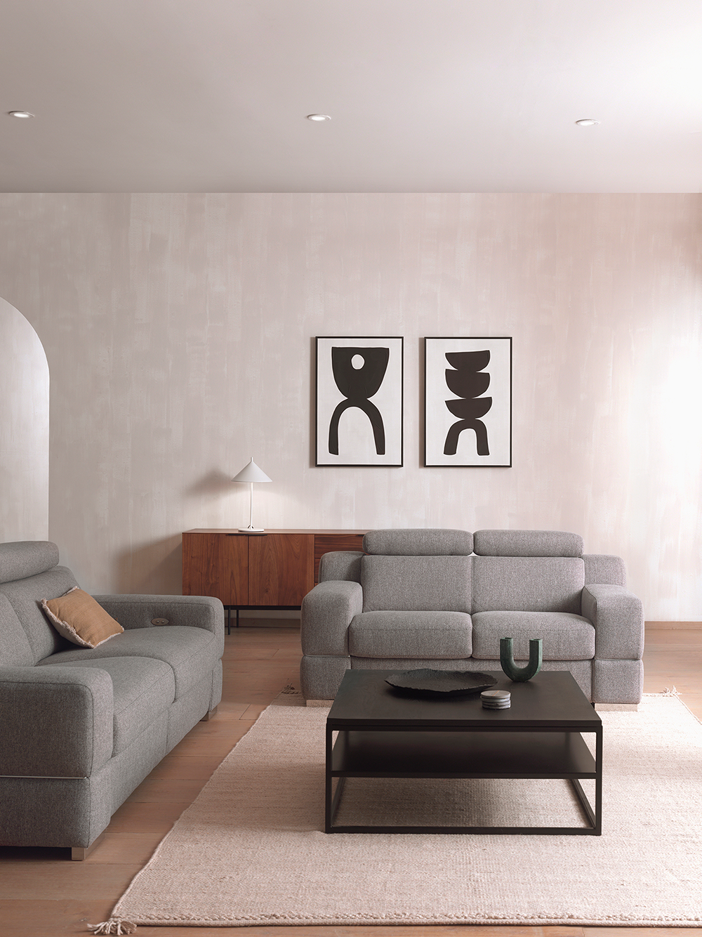 Canvas met kader EQUILIBRO - Zwart PMX 39133-BLA-05