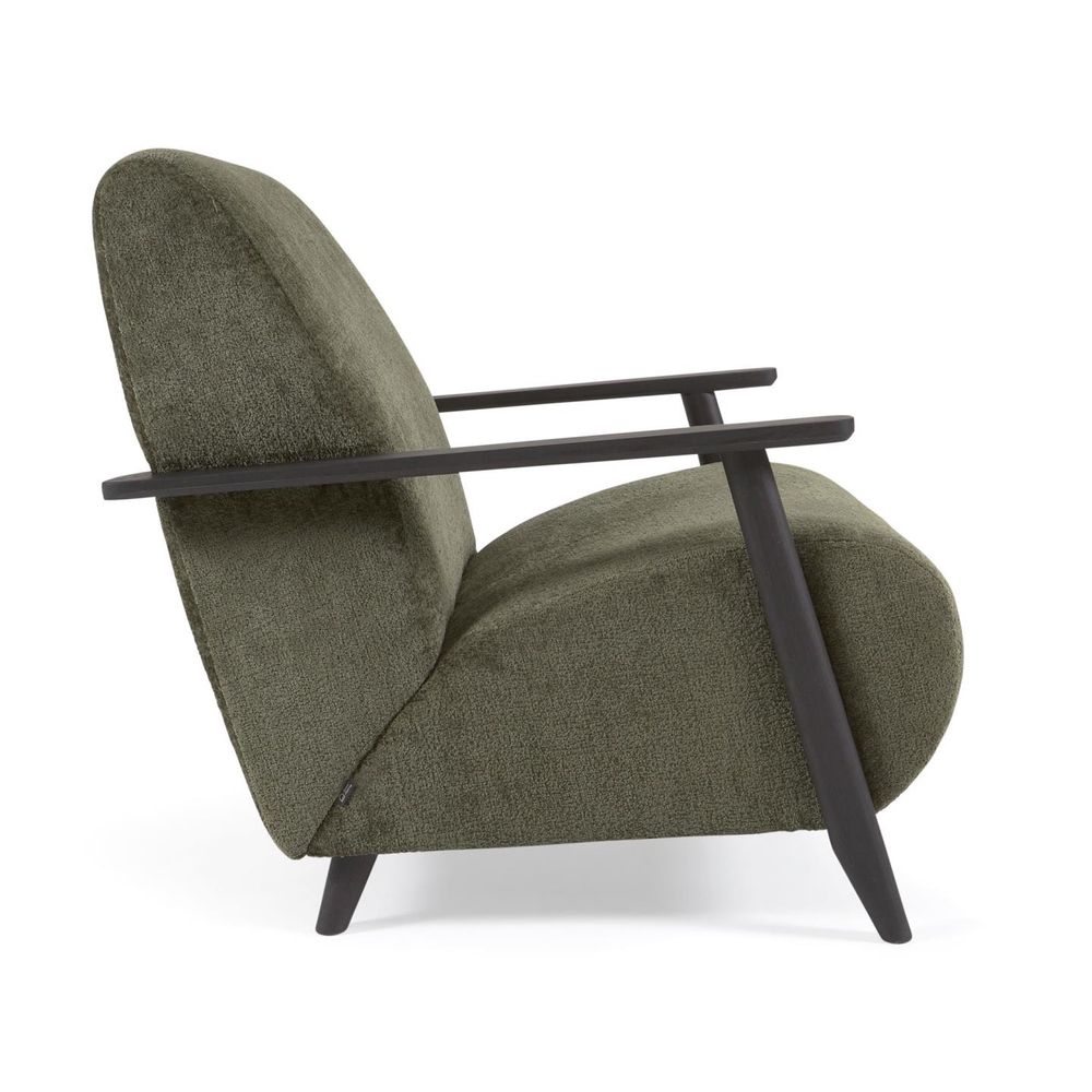 Fauteuil MEGHAN - Parelkleurig chenille KAV S517BG19