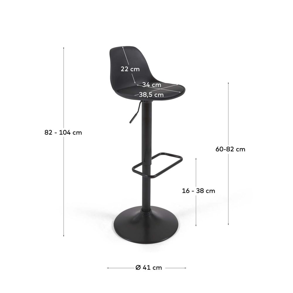 Barkruk ORLANDO - Zwart KAV CC3015U01