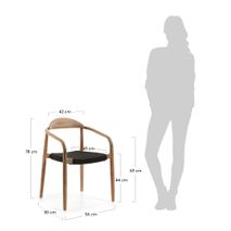 Stoel NINA - Massief acaciahout KAV CC0555S15