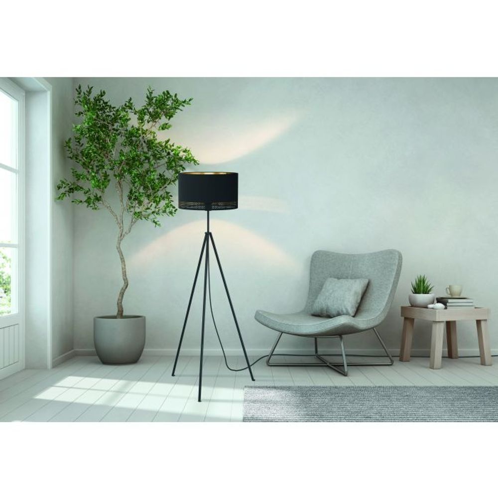 Vloerlamp ESTEPERRA - Zwart goud EGL 99279