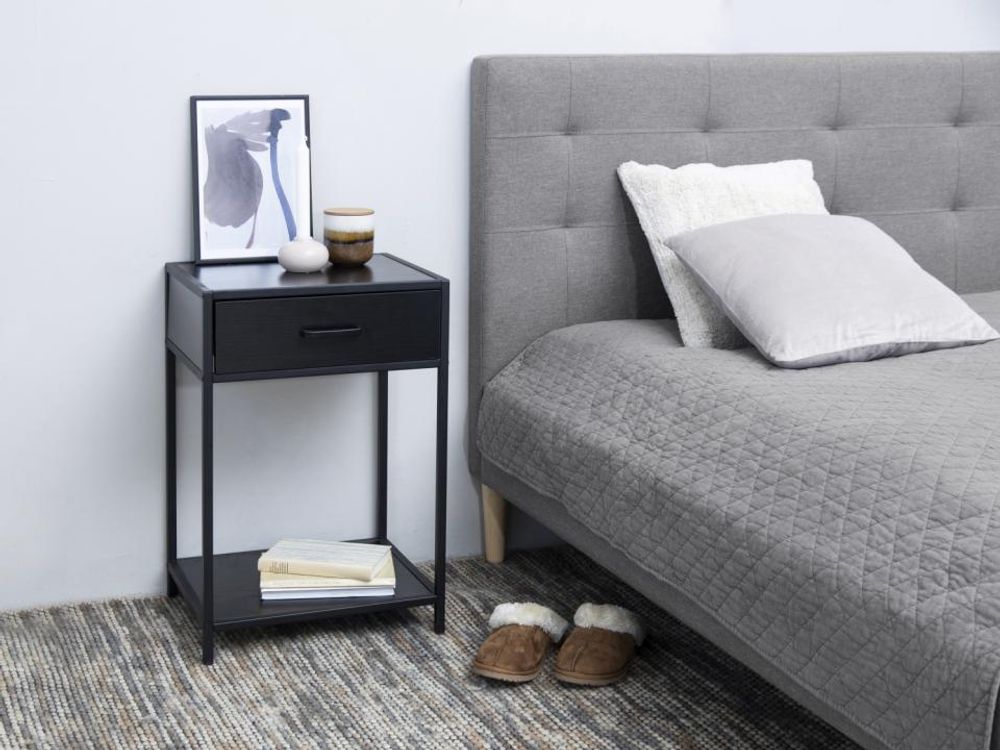 Nachttafel SEAFORD - Zwart ACT-88-000001