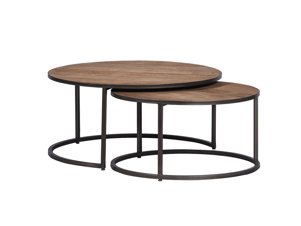 Set van 2 salontafels rond LEL XG510