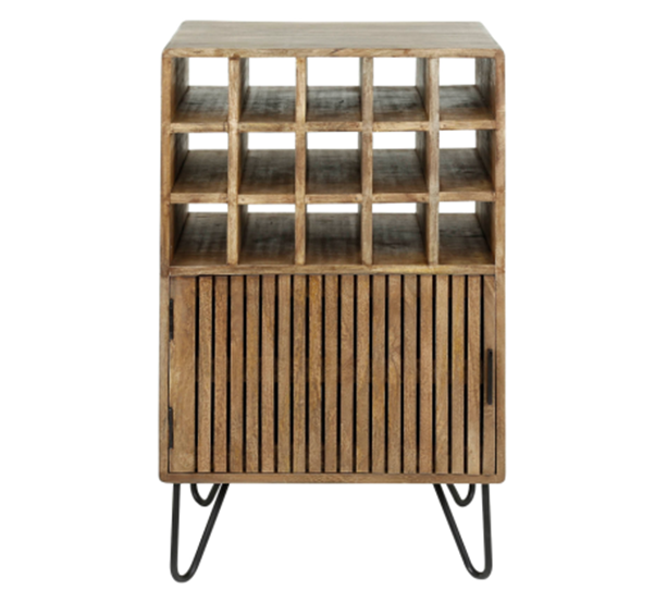 Wijnkast TWEAK - Massief Mango zandkleur ZLS 2398-16ZA