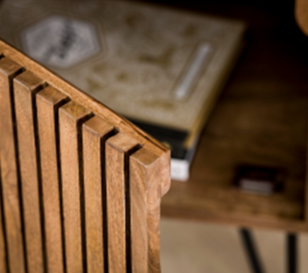 Wijnkast TWEAK - Massief Mango zandkleur ZLS 2398-16ZA