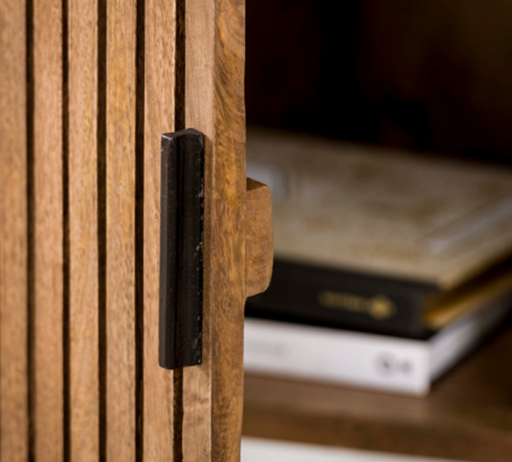 Wijnkast TWEAK - Massief Mango zandkleur ZLS 2398-16ZA