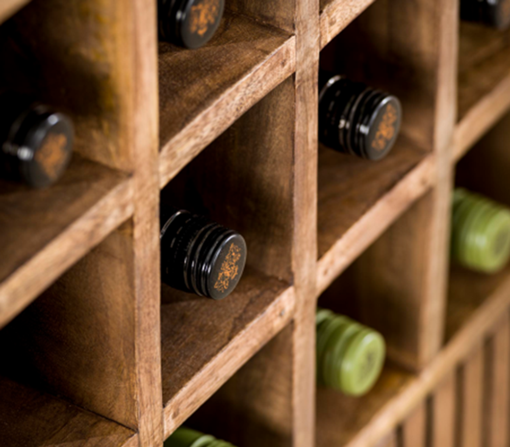 Wijnkast TWEAK - Massief Mango zandkleur ZLS 2398-16ZA