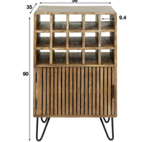 Wijnkast TWEAK - Massief Mango zandkleur ZLS 2398-16ZA