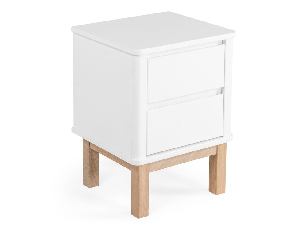 Nachttafel MIKA - Wit/eiken BOP MK NT