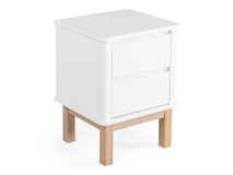 Nachttafel MIKA - Wit/eiken BOP MK NT