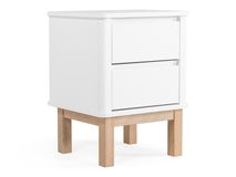 Nachttafel MIKA - Wit/eiken BOP MK NT