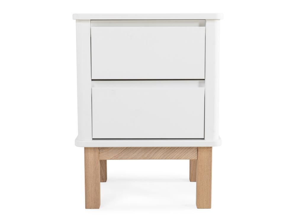 Nachttafel MIKA - Wit/eiken BOP MK NT
